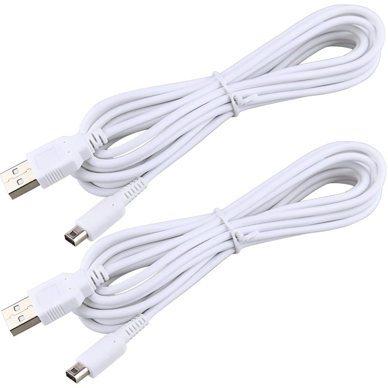 AKWOX 2 Pack 3M/10FT USB Charger Power Cable Compatible with 3DS, DSi, New 2DS XL, New 3DS - Image 1